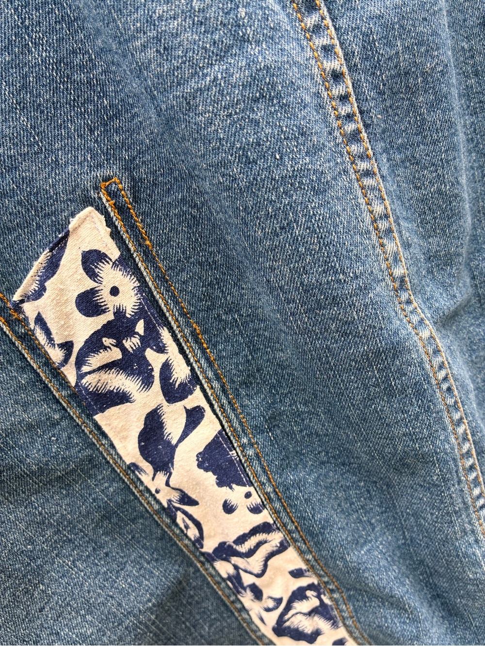 Hand Repurposed Denim Jacket - Picture 4 of 6